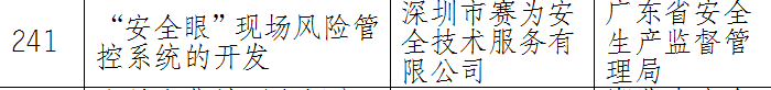 2017年安全生產重大事故防治關鍵技術科技項目